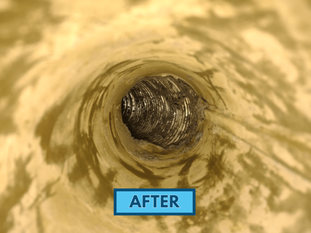 Dryer vent after being cleaned by Eastern Shore in Toms River, NJ